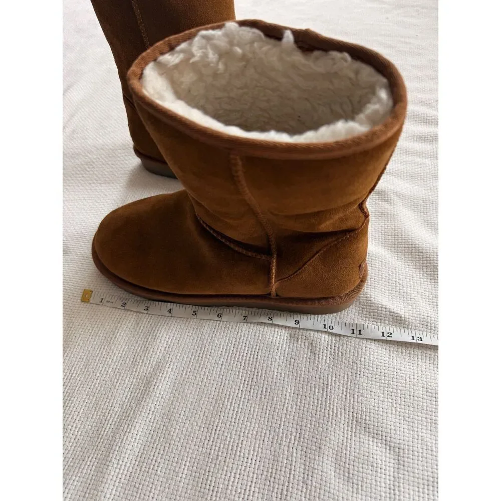 Koolaburra by UGG Short Boot Women's | Chestnut Suede Sherpa Style 1017090W